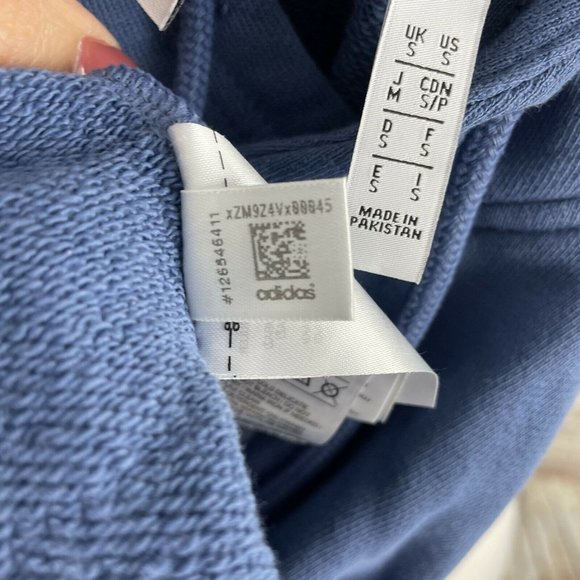 adidas Originals Hoodie With Trefoil logo Blue sz S Pullover Kangaroo Pocket - Picture 7 of 9